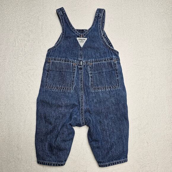 OshKosh Overalls Size 3-6 mo Vintage Fall Squirrel Embroidered Bib Style Pants - Picture 3 of 8